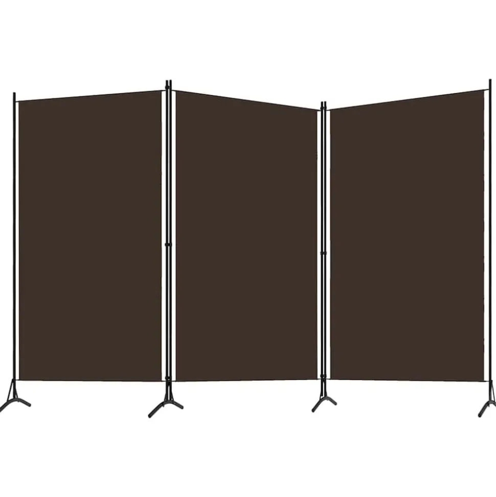 vidaXL Kamerscherm met 3 panelen 260x180 cm bruin