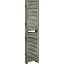 vidaXL Kamerscherm met 5 panelen 179x166 cm massief hout grijs
