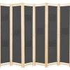 vidaXL Kamerscherm met 6 panelen 240x170x4 cm stof grijs