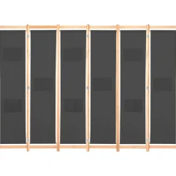 vidaXL Kamerscherm met 6 panelen 240x170x4 cm stof grijs