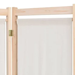 vidaXL Kamerscherm met 5 panelen 200x170x4 cm stof crème