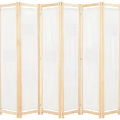 vidaXL Kamerscherm met 6 panelen 240x170x4 cm stof crème