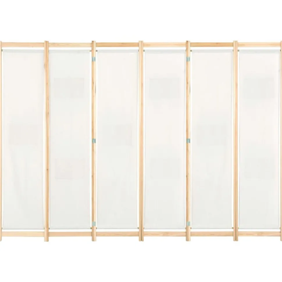 vidaXL Kamerscherm met 6 panelen 240x170x4 cm stof crème