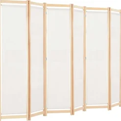 vidaXL Kamerscherm met 6 panelen 240x170x4 cm stof crème