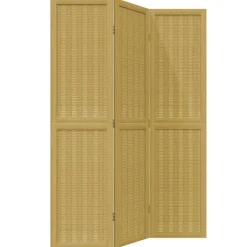 vidaXL Kamerscherm met 3 panelen massief paulowniahout bruin