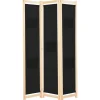 vidaXL Kamerscherm met 3 panelen 120x170x4 cm stof zwart