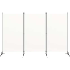 vidaXL Kamerscherm met 3 panelen 260x180 cm stof wit
