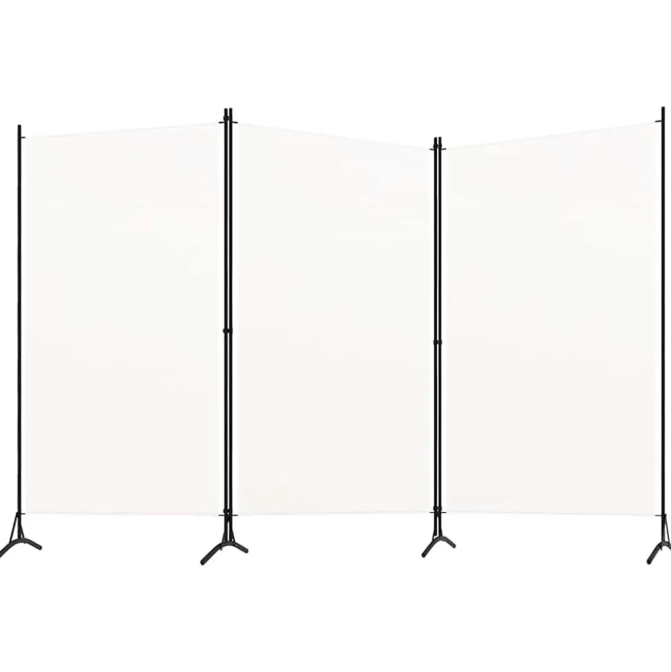 vidaXL Kamerscherm met 3 panelen 260x180 cm stof wit