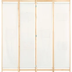 vidaXL Kamerscherm met 4 panelen 160x170x4 cm stof crème