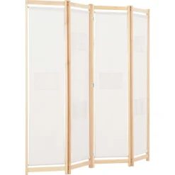 vidaXL Kamerscherm met 4 panelen 160x170x4 cm stof crème