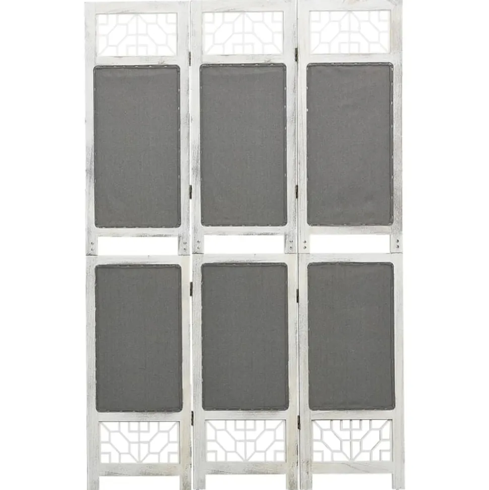 vidaXL Kamerscherm met 3 panelen 105x165 cm stof grijs
