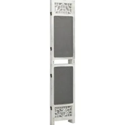 vidaXL Kamerscherm met 3 panelen 105x165 cm stof grijs