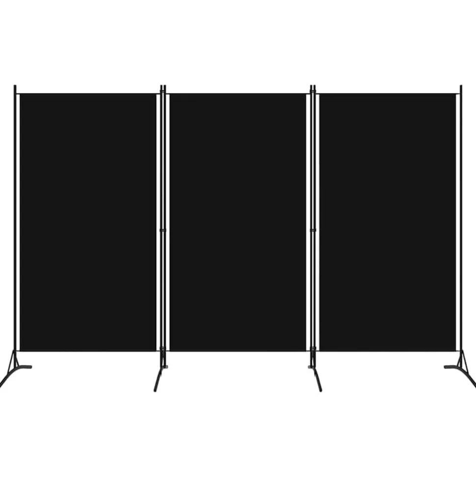 vidaXL Kamerscherm met 3 panelen 260x180 cm zwart