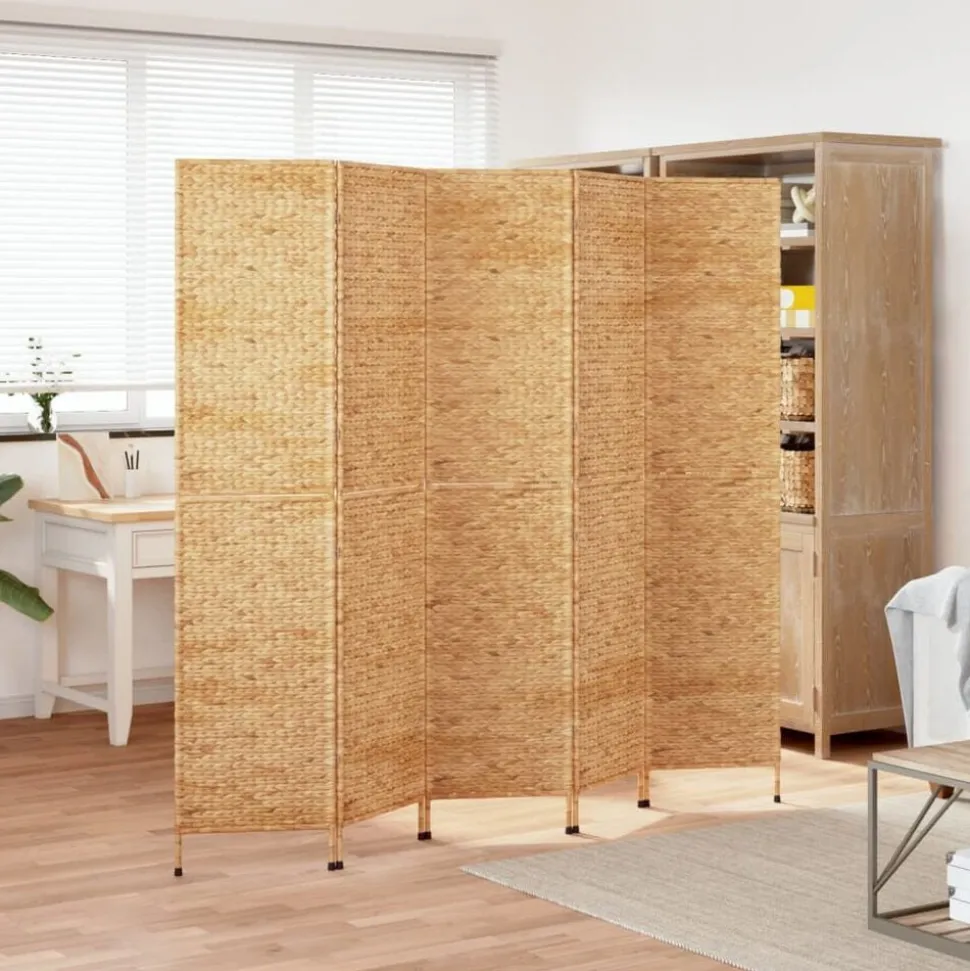 vidaXL Kamerscherm met 5 panelen 205x180 cm waterhyacint