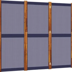 vidaXL Kamerscherm met 3 panelen 210x180 cm donkerblauw