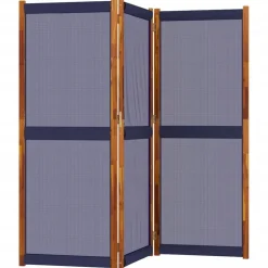 vidaXL Kamerscherm met 3 panelen 210x180 cm donkerblauw