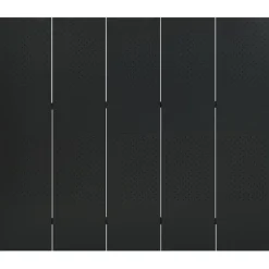 vidaXL Kamerscherm met 5 panelen 200x180 cm staal zwart