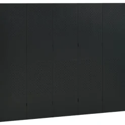 vidaXL Kamerscherm met 5 panelen 200x180 cm staal zwart