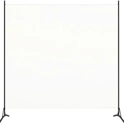 vidaXL Kamerscherm met 1 paneel 175x180 cm stof wit