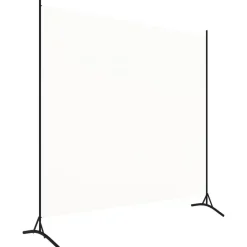 vidaXL Kamerscherm met 1 paneel 175x180 cm stof wit