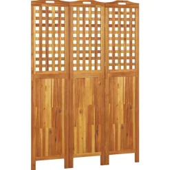 vidaXL Kamerscherm met 3 panelen 121,5x2x180 cm massief acaciahout
