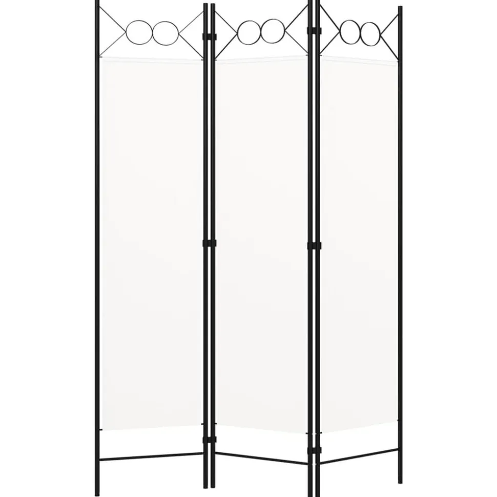 vidaXL Kamerscherm met 3 panelen 120x180 cm wit