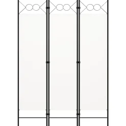vidaXL Kamerscherm met 3 panelen 120x180 cm wit