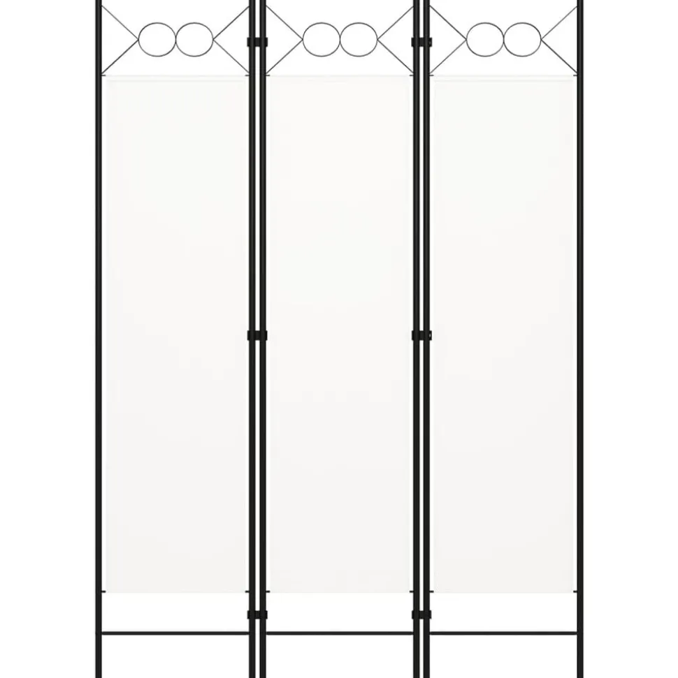 vidaXL Kamerscherm met 3 panelen 120x180 cm wit