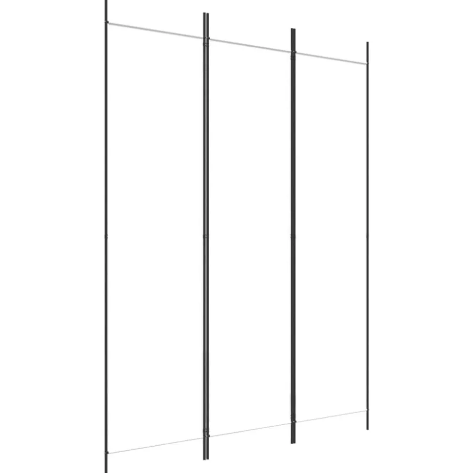 vidaXL Kamerscherm met 3 panelen 150x200 cm stof wit