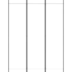 vidaXL Kamerscherm met 3 panelen 150x200 cm stof wit
