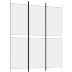 vidaXL Kamerscherm met 3 panelen 150x180 cm stof wit