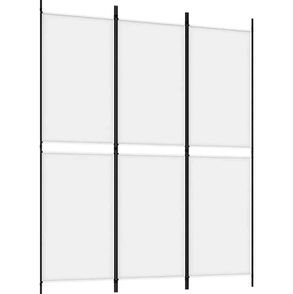 vidaXL Kamerscherm met 3 panelen 150x180 cm stof wit