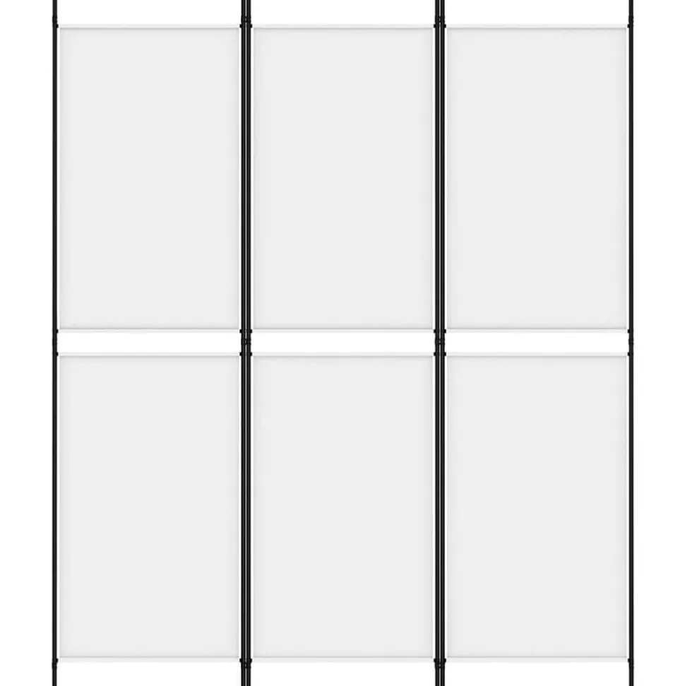 vidaXL Kamerscherm met 3 panelen 150x180 cm stof wit