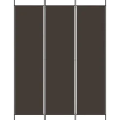 vidaXL Kamerscherm met 3 panelen 150x200 cm stof bruin