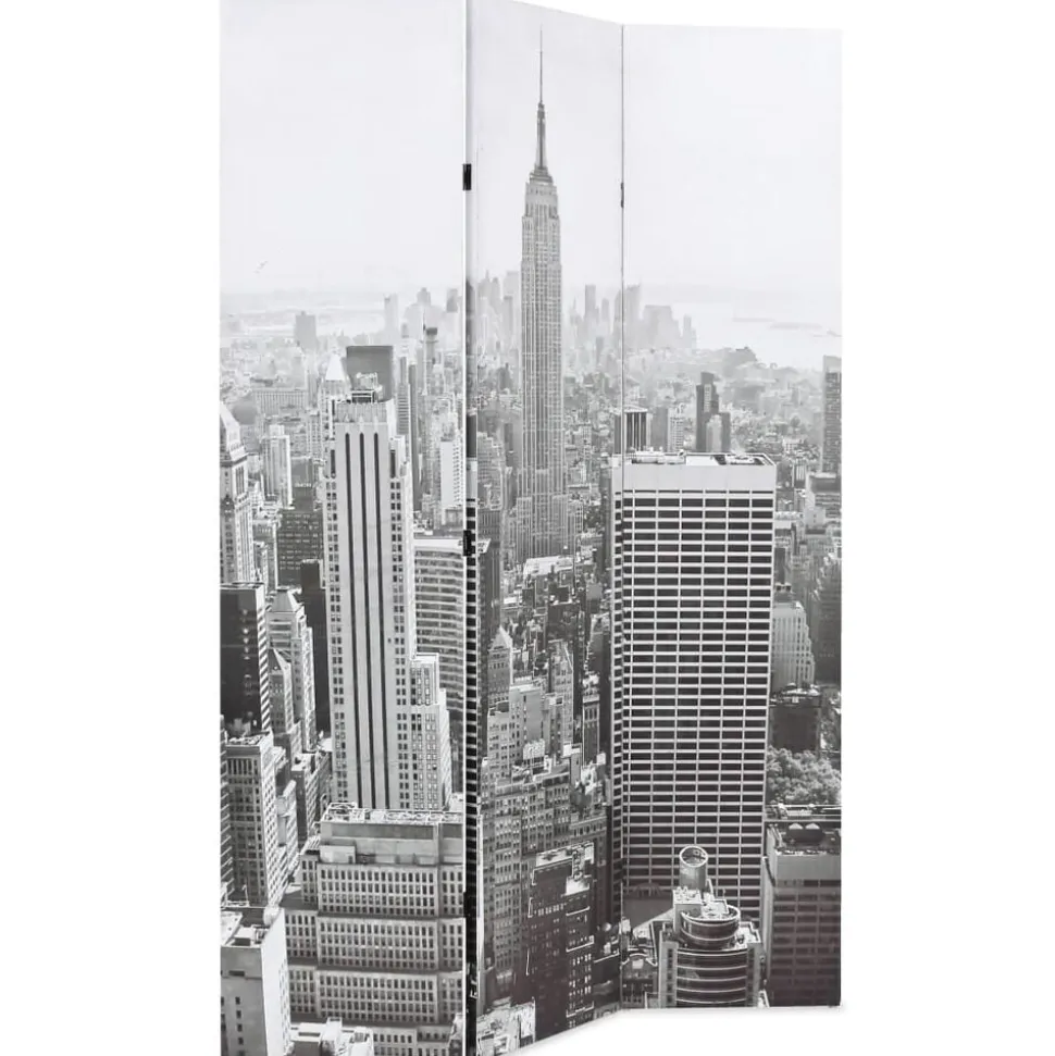 vidaXL Kamerscherm New York bij daglicht 120x170 cm zwart en wit