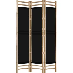 vidaXL Kamerscherm 3-panelen inklapbaar 120 cm bamboe en canvas