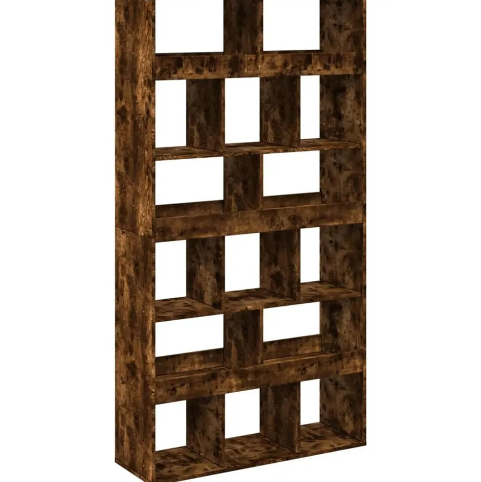 vidaXL kamerscherm 100x33x187,5 cm bewerkt hout gerookt eikenkleurig
