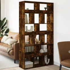 vidaXL kamerscherm 100x33x187,5 cm bewerkt hout gerookt eikenkleurig