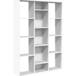 vidaXL Kamerscherm/boekenkast 100x24x140 cm bewerkt hout wit