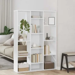 vidaXL Kamerscherm/boekenkast 100x24x140 cm bewerkt hout wit