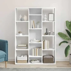 vidaXL Kamerscherm/boekenkast 100x24x140 cm bewerkt hout wit