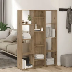 vidaXL Kamerscherm/boekenkast 100x24x140 cm bewerkt hout eikenkleurig