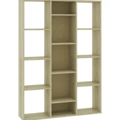 vidaXL Kamerscherm/boekenkast 100x24x140 cm bewerkt hout eikenkleurig