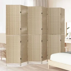 vidaXL Kamerverdeler Beige 292 x 180 cm poly rattan