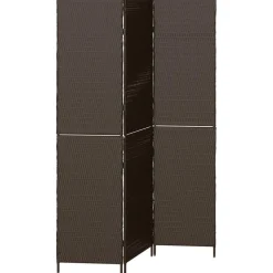 vidaXL Kamerverdeler Bruin 146 x 180 cm poly rattan