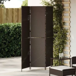 vidaXL Kamerverdeler Bruin 146 x 180 cm poly rattan