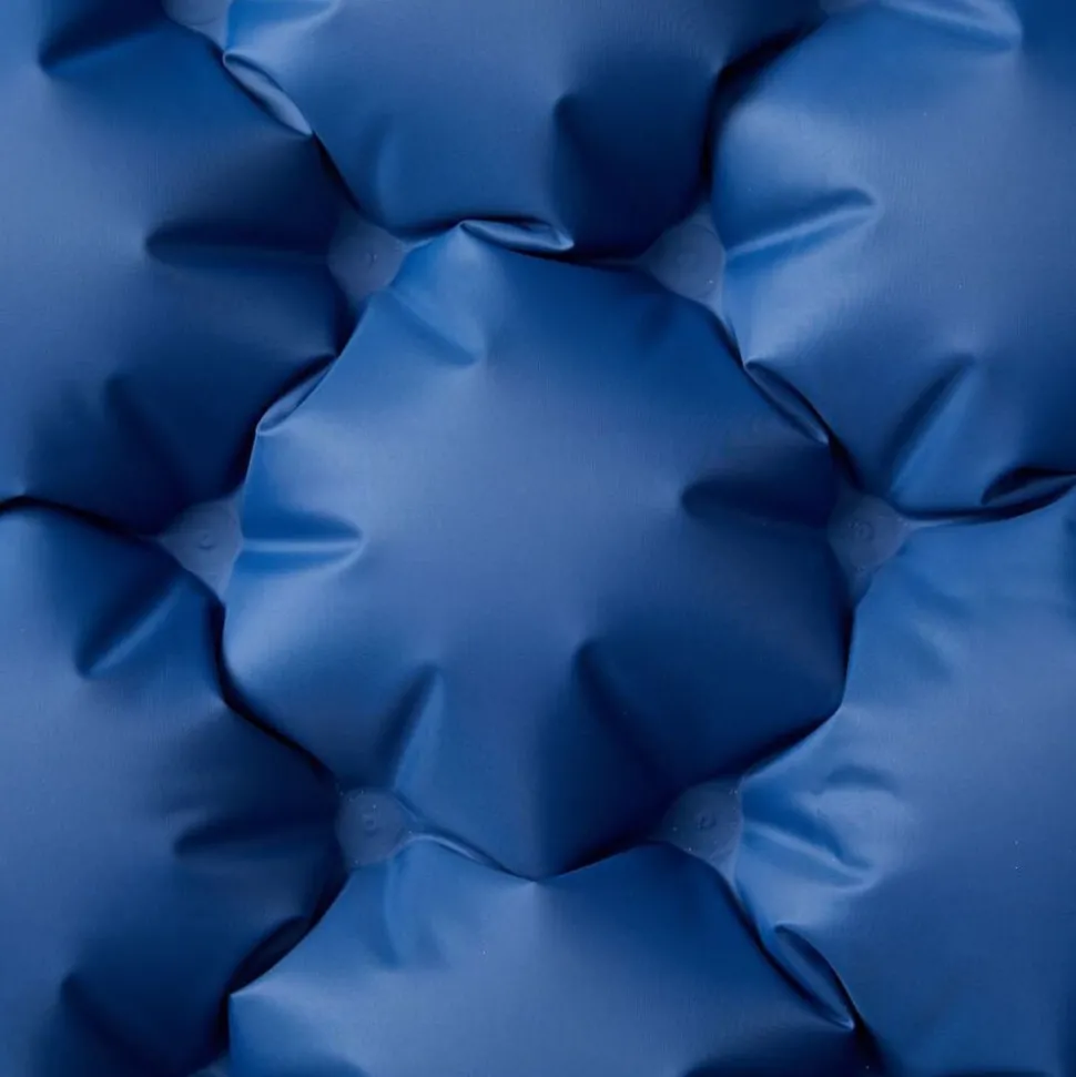 vidaXL Kampeermatras met kussens zelfopblazend 2-persoons marineblauw