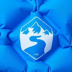 vidaXL Kampeermatras met kussen opblaasbaar 1-persoons blauw
