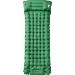 vidaXL Kampeermatras met kussen zelfopblazend 1-persoons groen