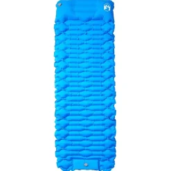 vidaXL Kampeermatras met kussen zelfopblazend 1-persoons blauw
